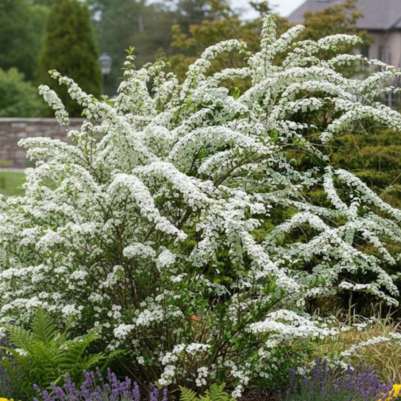 Spirée de Thunberg, Spiraea à fleurs Blanche - feuillage Caduc - Pot de 7,5L - 40/60 cm-  hauteur à maturité De 1,00 m à 1,50 m - Image 3