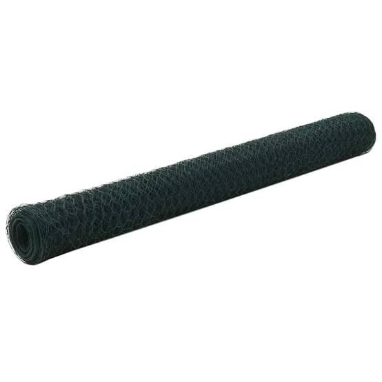 ComfortXL - Grillage Hexagonal Acier PVC Poulailler Clôture Maille 13mm 25x1,2m Vert - ComfortXL Outdoor Living - Image 1