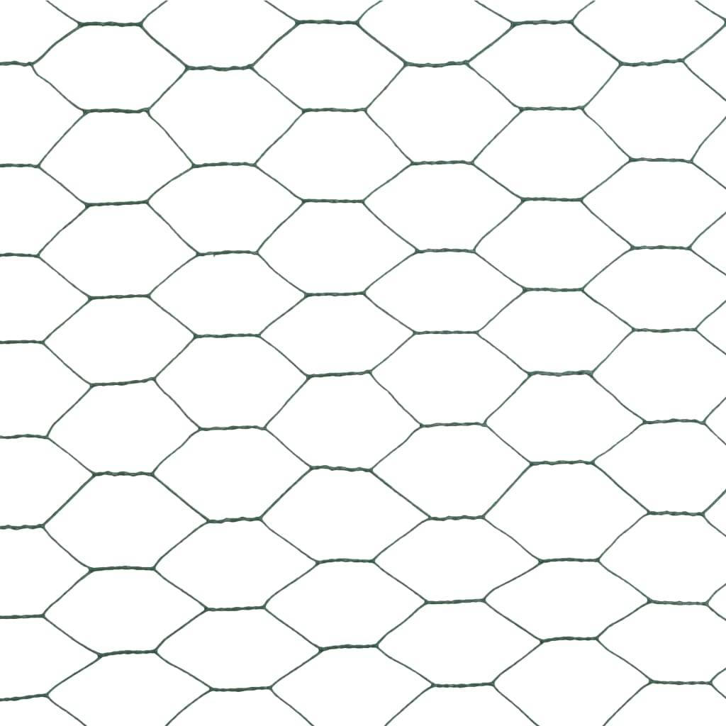 ComfortXL - Grillage Hexagonal Acier PVC Poulailler Clôture Maille 13mm 25x1,2m Vert - ComfortXL Outdoor Living - Image 4
