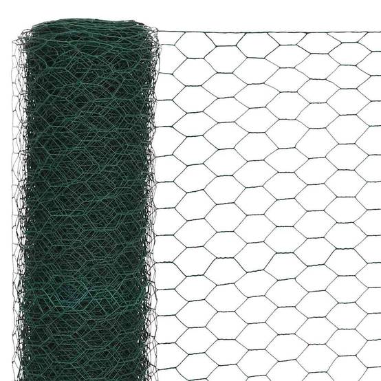 ComfortXL - Grillage Hexagonal Acier PVC Poulailler Clôture Maille 13mm 25x1,2m Vert - ComfortXL Outdoor Living - Image 3