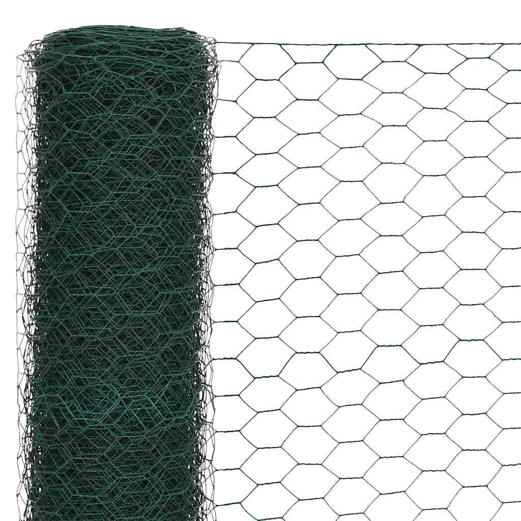 ComfortXL - Grillage Hexagonal Acier PVC Poulailler Clôture Maille 13mm 25x1,2m Vert - ComfortXL Outdoor Living - Image 3