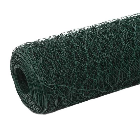 ComfortXL - Grillage Hexagonal Acier PVC Poulailler Clôture Maille 13mm 25x1,2m Vert - ComfortXL Outdoor Living - Image 2