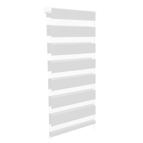 Lot de 2 stores enrouleurs zébrés jour nuit l.45 x H. max 170 CM blancs - Image 7
