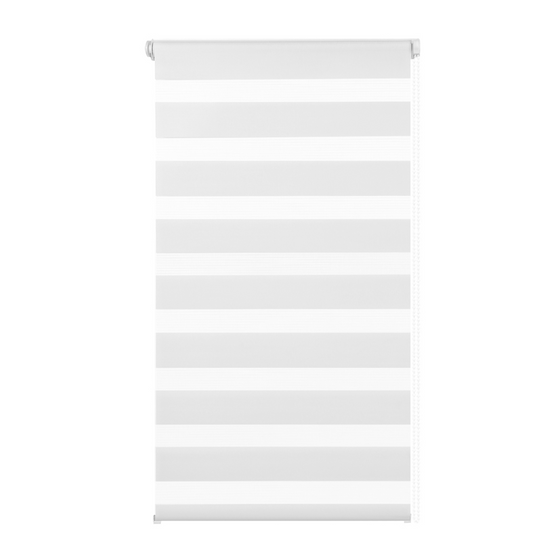 Lot de 2 stores enrouleurs zébrés jour nuit l.45 x H. max 170 CM blancs - Image 8