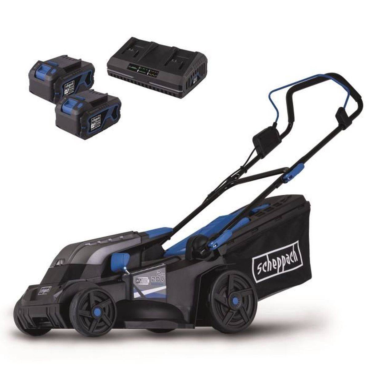 Scheppach - Tondeuse sans fil BC-MP380-X - SET XL2 - coupe 38 cm - SCHEPPACH 20V IXES - avec batterie et chargeur - Image 1