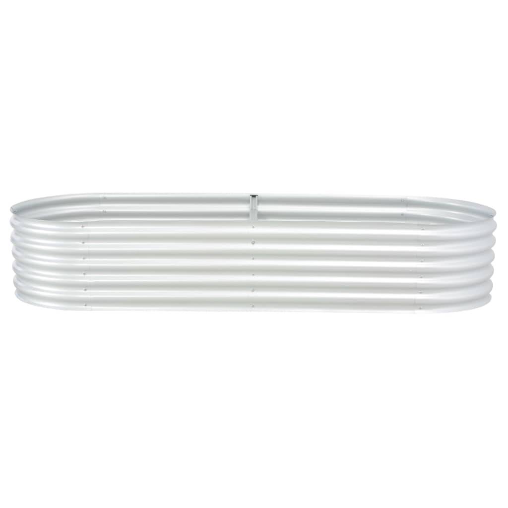Helloshop26 - Jardinière lit surélevé plantes fleurs jardin 240 x 80 x 44 cm acier galvanisé argenté - Image 5