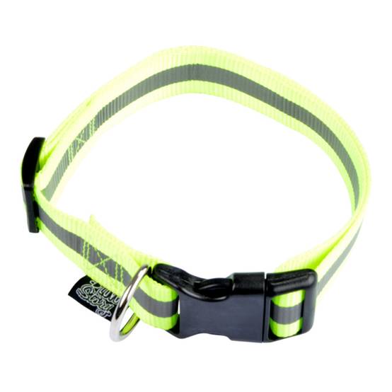 Love Story - Collier Réglable Chien Réfléchissant "Essentiel" 30-45cm Jaune - Image 1