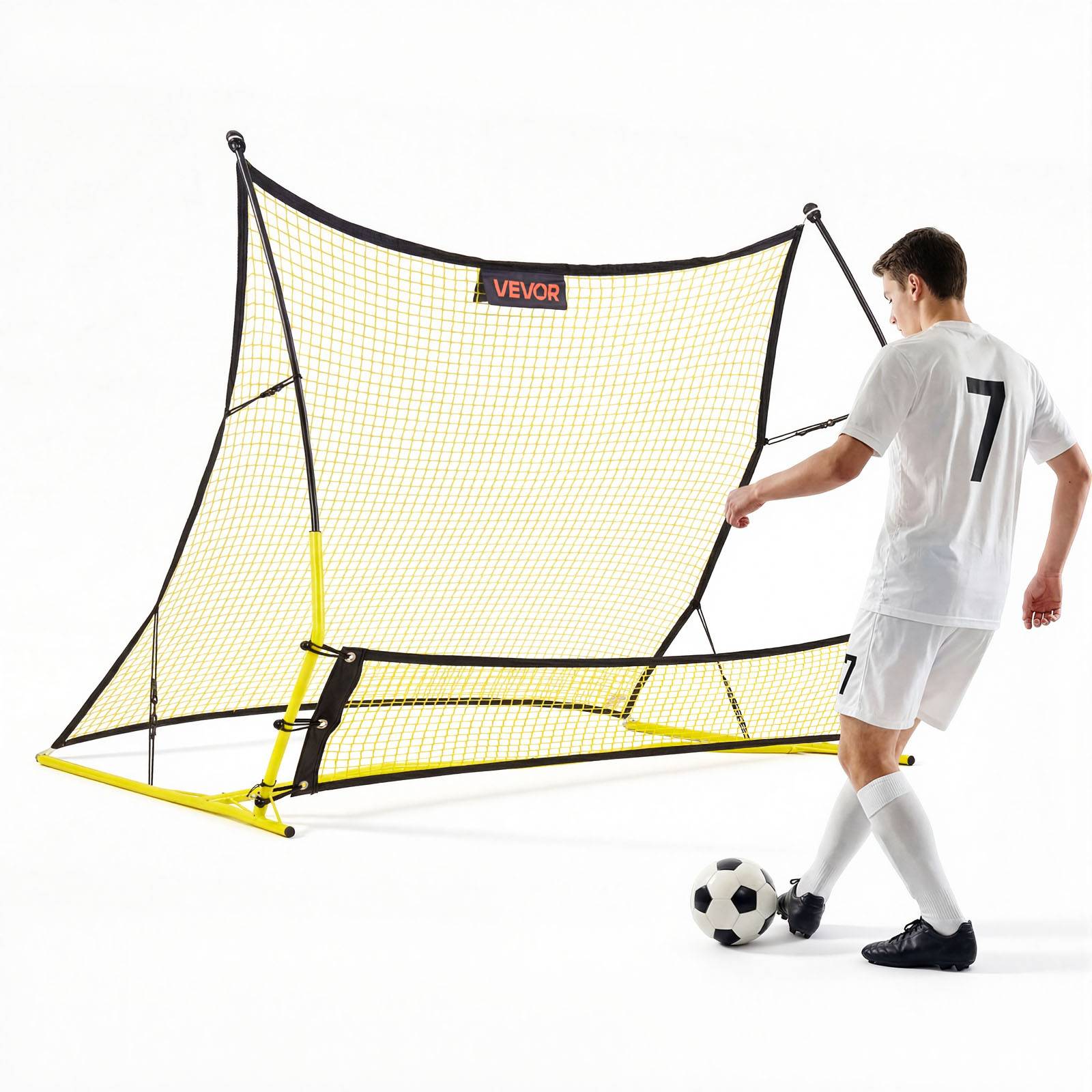 Vevor - VEVOR Filet de rebond de football 2 en 1 183x108,5x141 cm, rebondisseur portable avec sac, cadre en fer, polyester 3 plis. - Image 1