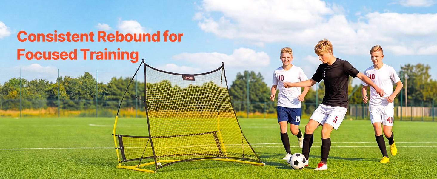 Vevor - VEVOR Filet de rebond de football 2 en 1 183x108,5x141 cm, rebondisseur portable avec sac, cadre en fer, polyester 3 plis. - Image 9