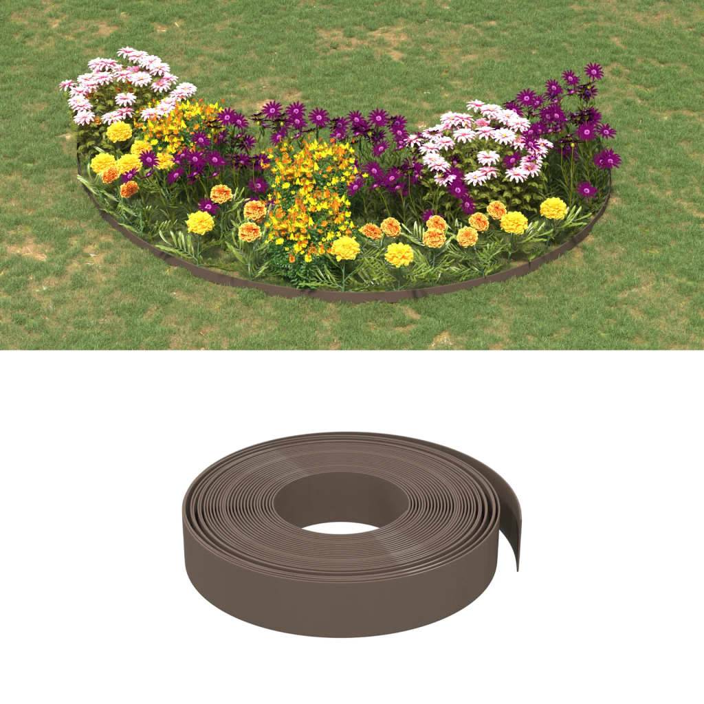 Bordure de jardin - Limite de jardin - Parterre marron 10 m 10 cm polyéthylène - Image 2