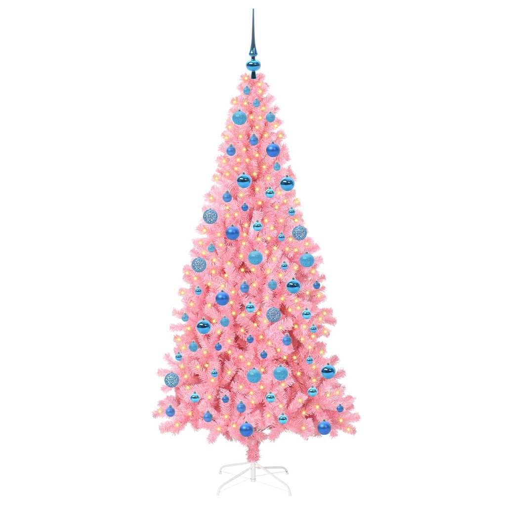 Vidaxl - Sapin de Noël Rose 180 cm PVC vidaXL 3396436 - Image 4