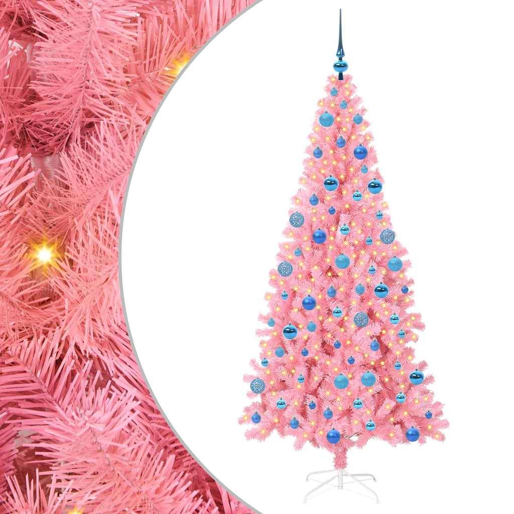 Vidaxl - Sapin de Noël Rose 180 cm PVC vidaXL 3396436 - Image 2