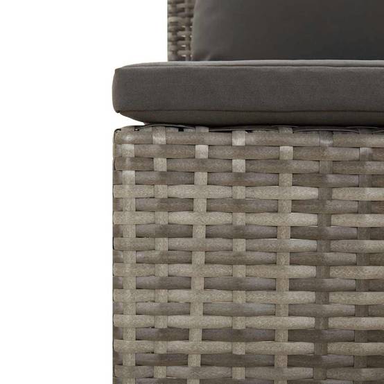 Duo de Canapés Centraux Jardin Résine Tressée Grise Modulable avec Coussins Rembourrés pour Salon Extérieur Relax – ComfortXL Outdoor Living - Image 7