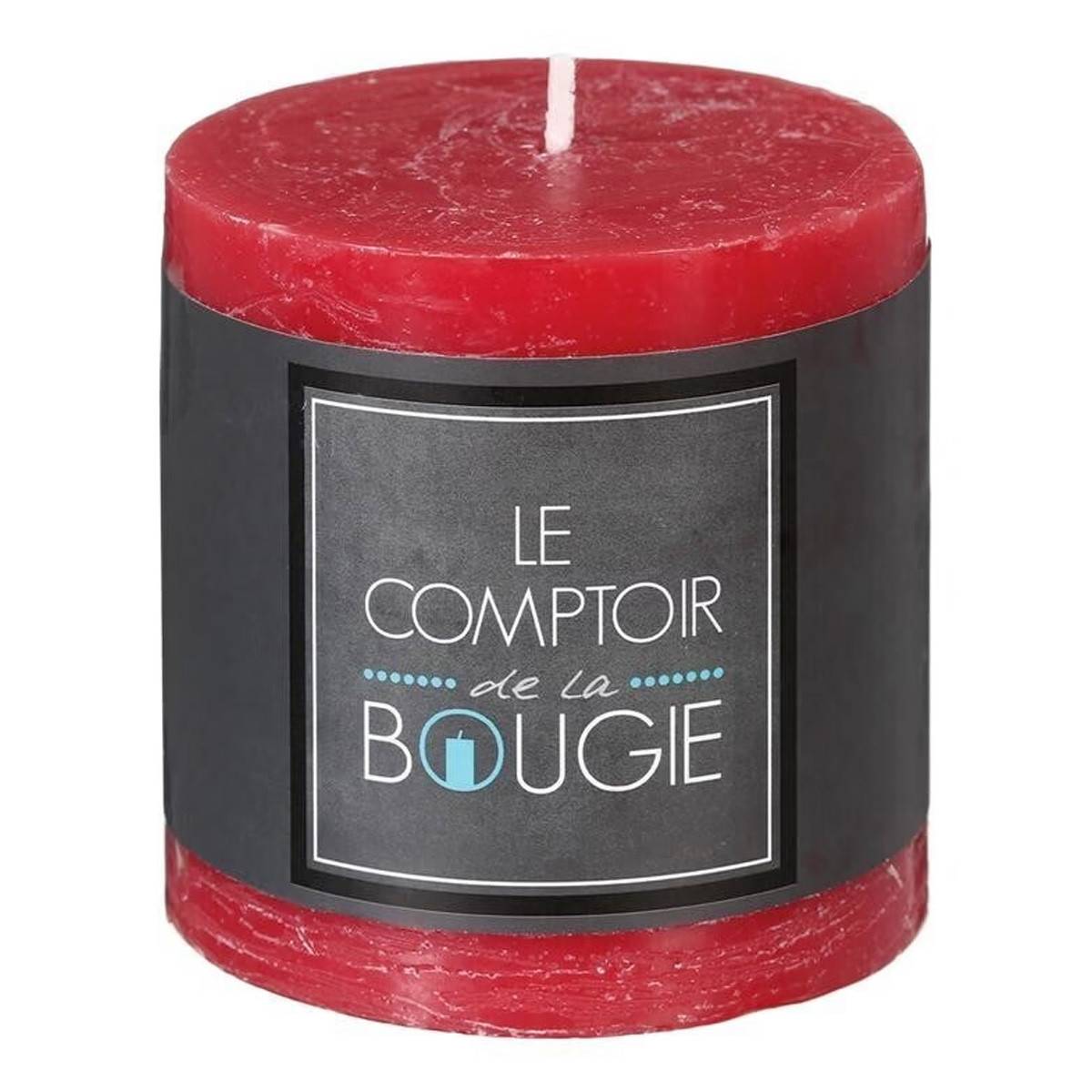 Bougie Ronde "Rustic" 7cm Rouge - Image 2