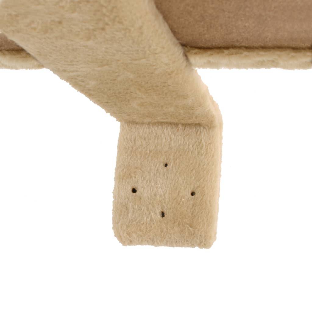 Arbre à chat mural 194 cm avec griffoir sisal et niche gain de place Beige – ComfortXL Pet Living - Image 9