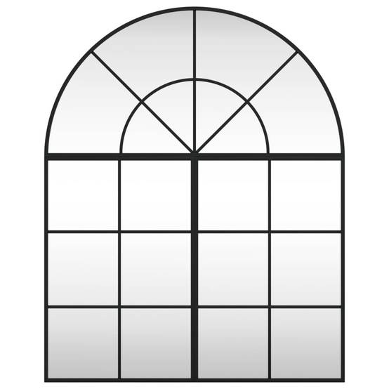 Miroir mural noir 80x100 cm arche fer Maison Chic - Image 3
