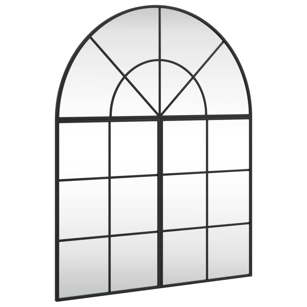 Miroir mural noir 80x100 cm arche fer Maison Chic - Image 1