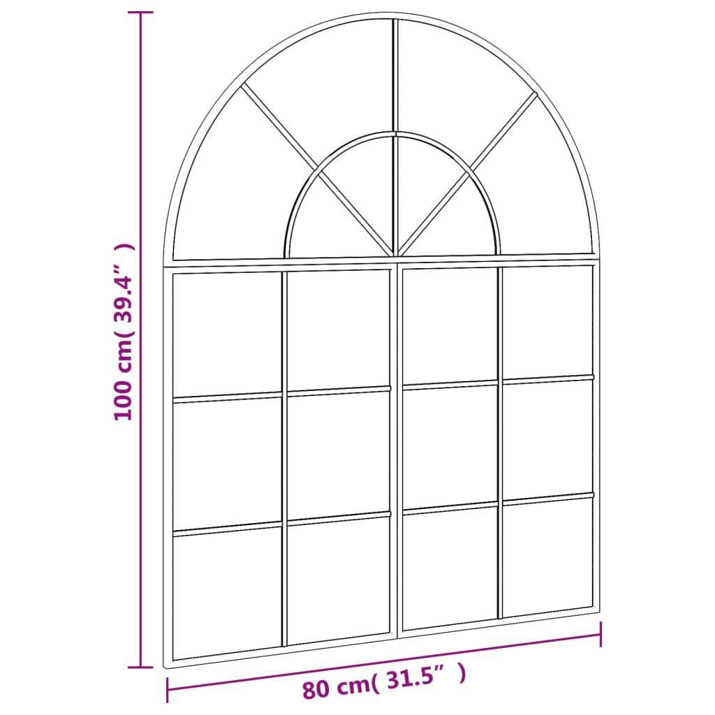 Miroir mural noir 80x100 cm arche fer Maison Chic - Image 7