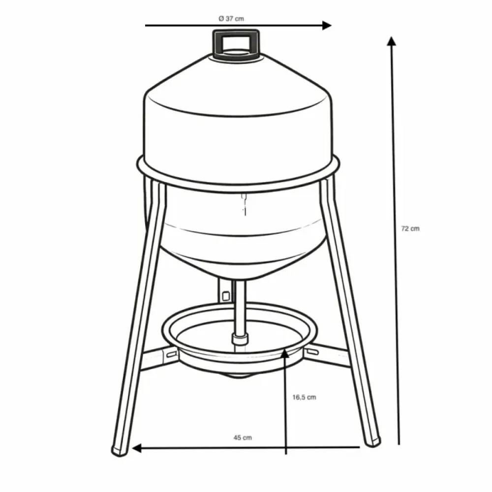 Abreuvoir métal galvanisé 30 L + Mangeoire à trémie anti nuisibles Feedomatic 5kg - Image 5