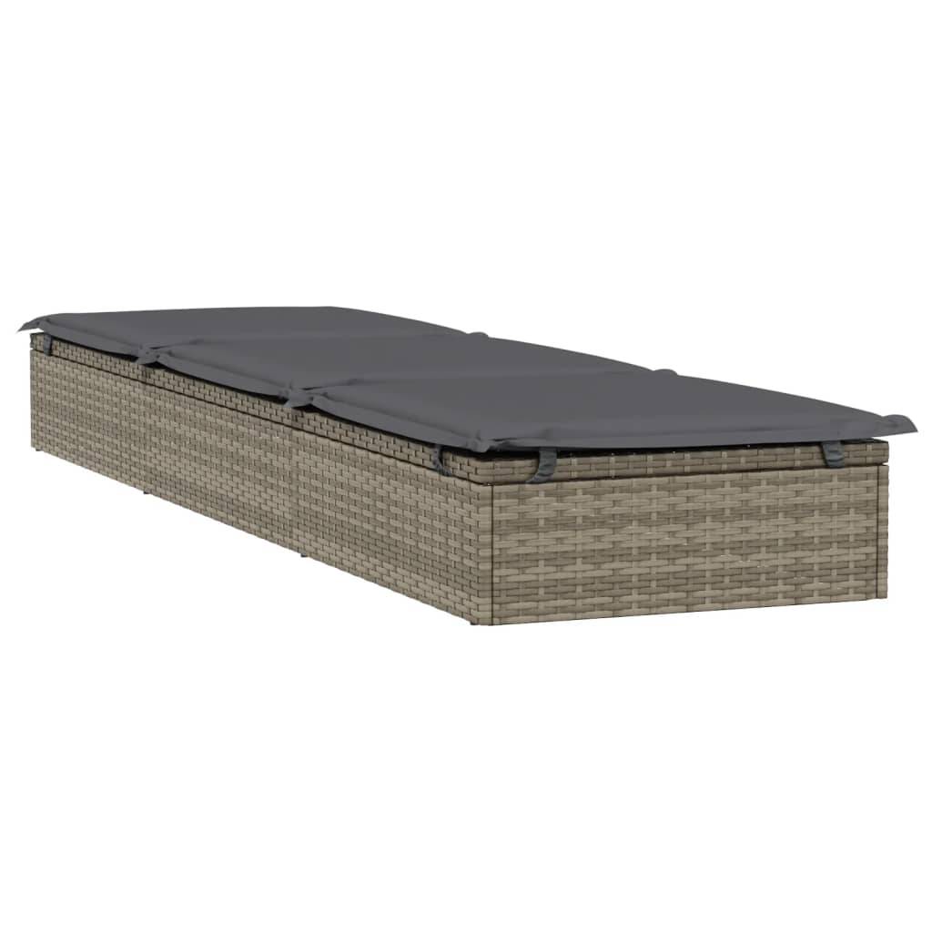 Vidaxl - Transat 1 pc avec table gris résine tressée vidaXL 319633 - Image 6