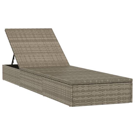 Vidaxl - Transat 1 pc avec table gris résine tressée vidaXL 319633 - Image 5