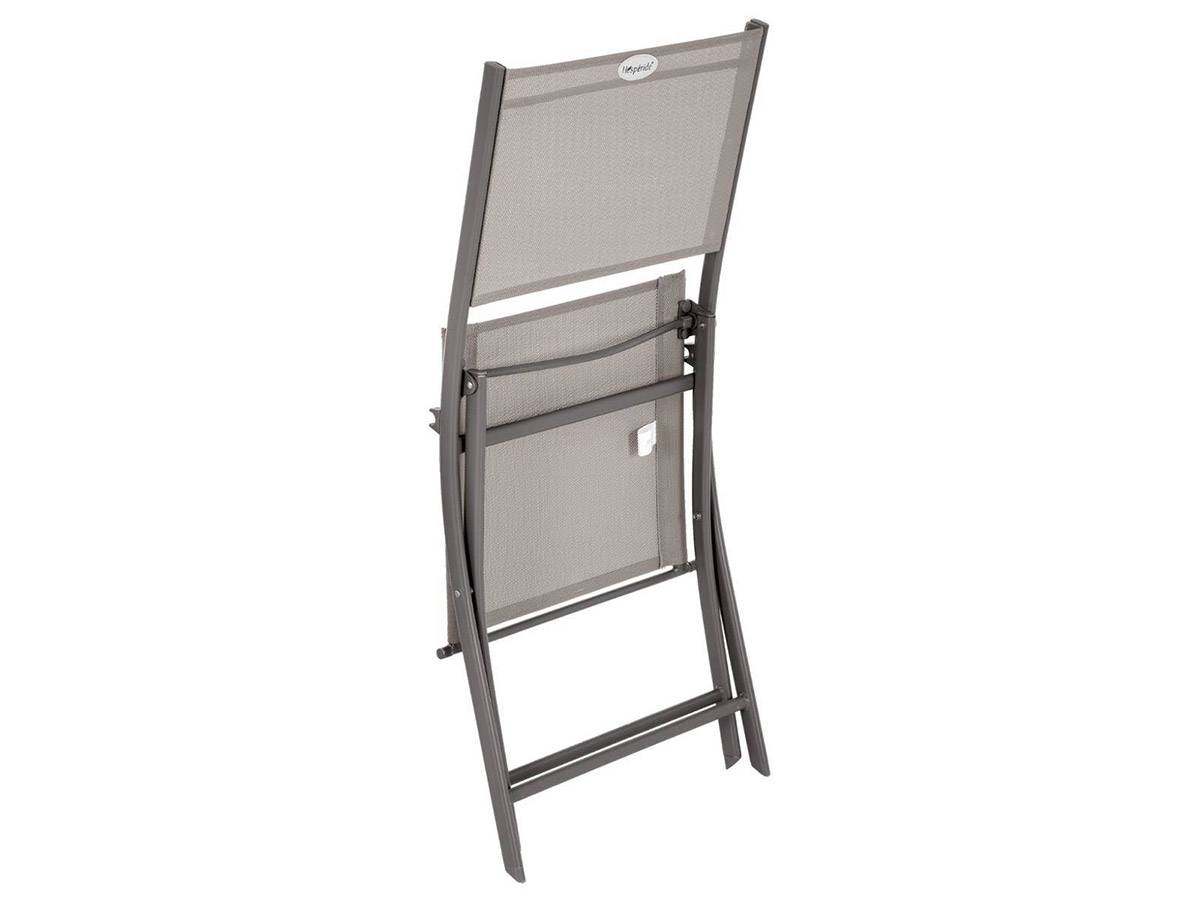 Hesperide - Lot de 4 Chaises de jardin pliante métal Modula Noisette / Tonka - Hesperide - Image 4