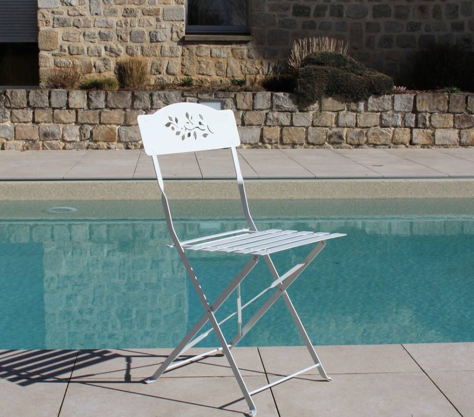 Ozalide - Ensemble table et chaises de jardin  4 places  Blanc  VENONE - Image 3