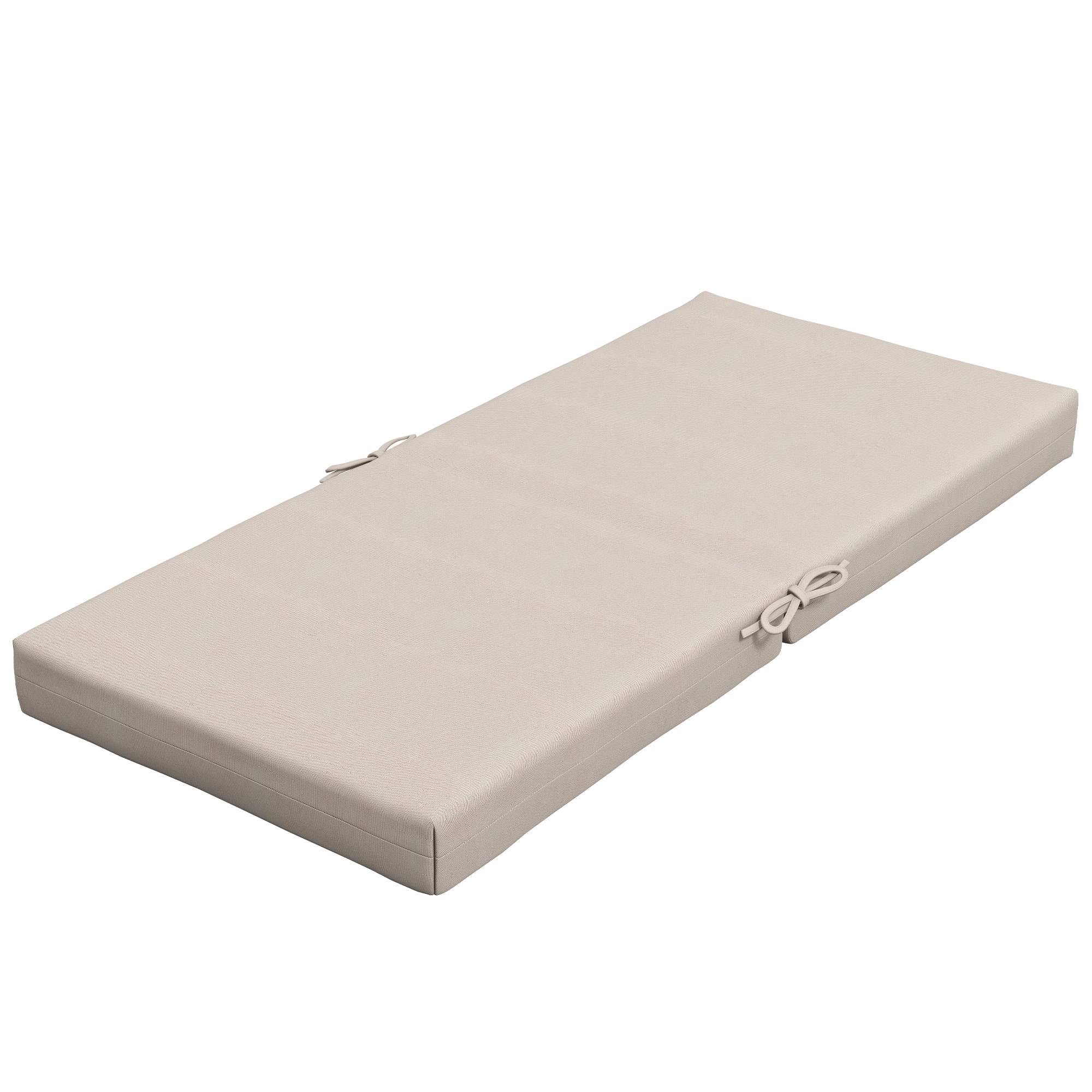 Maison Chic - Lot de 2 coussins d'extérieur pour fauteuil chaise à dossier avec attaches rembourrage 8 cm, 112x51cm, beige