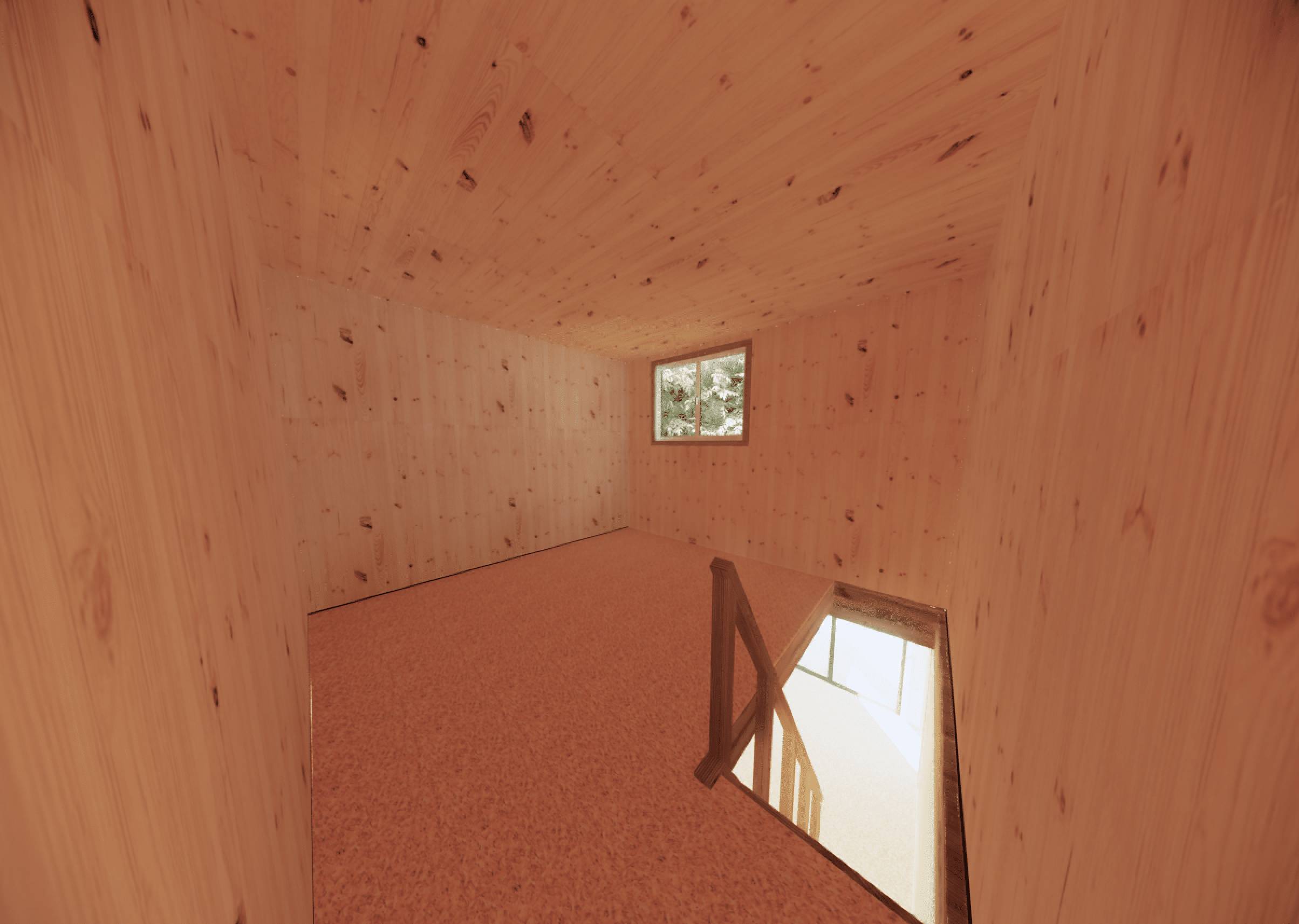 Studio de jardin bien isolé en bois 5,5 x 3,5 x 2,7 m / isolation RE2020 avec plancher isolé avec mezzanine et terrasse - Image 6