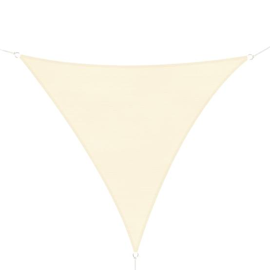 Voile d'ombrage Voile solaire - Triangulaire 3 x 3 x 3 m HDPE résistant aux UV crème fr232 - Image 2