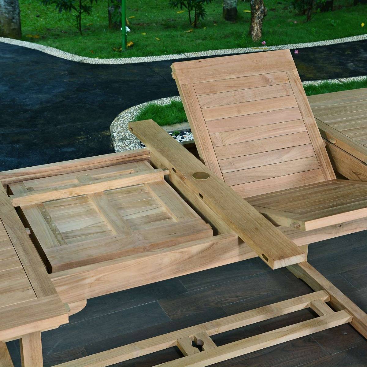 Salon de jardin en teck massif Timaru, 10 places - TECK'Attitude - Image 3
