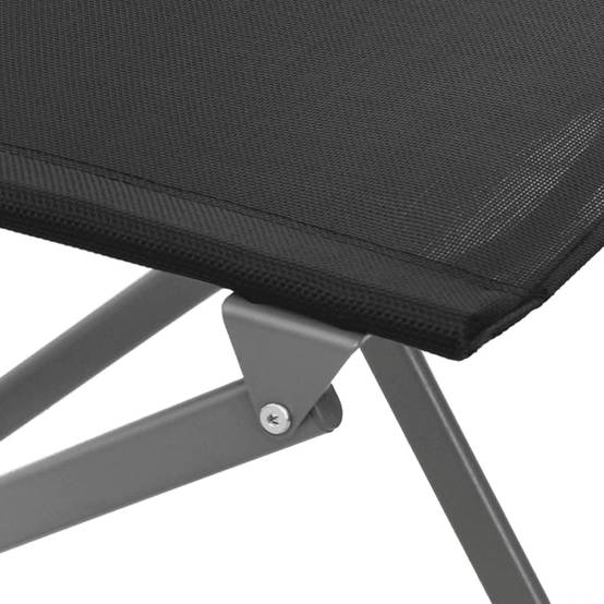 Chaises d'extérieur pliables acier et textilène noir 45 x 54 x 86 cm - PANGIVO - Image 8