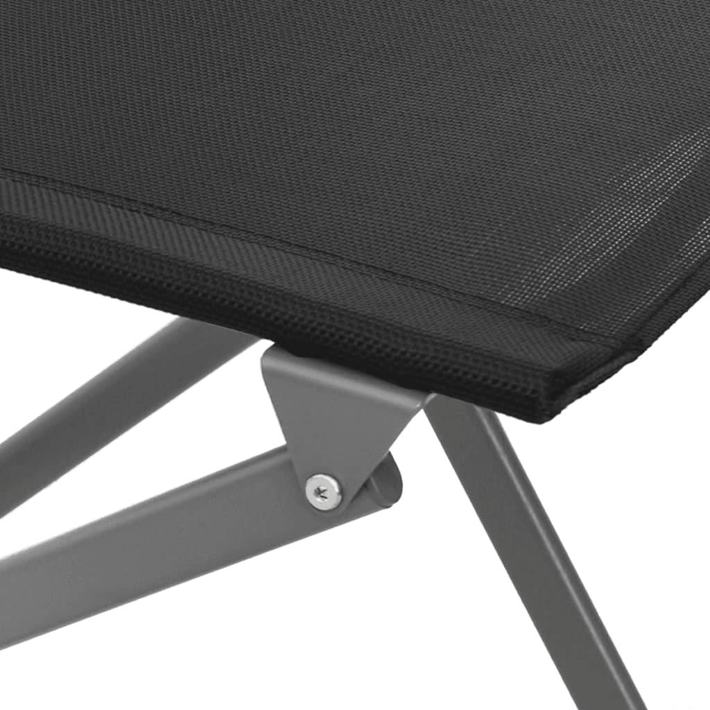 Chaises d'extérieur pliables acier et textilène noir 45 x 54 x 86 cm - PANGIVO - Image 8