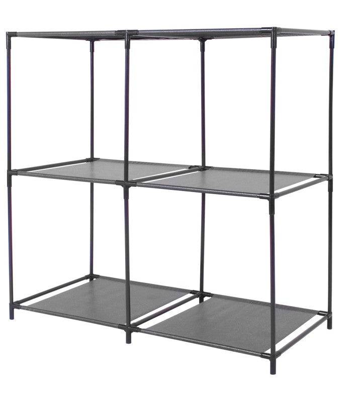 Importdistrib - Etagere En Metal 4 Casiers Noir 68,5x34,5xh70cm IMPORTDISTRIB - Image 2