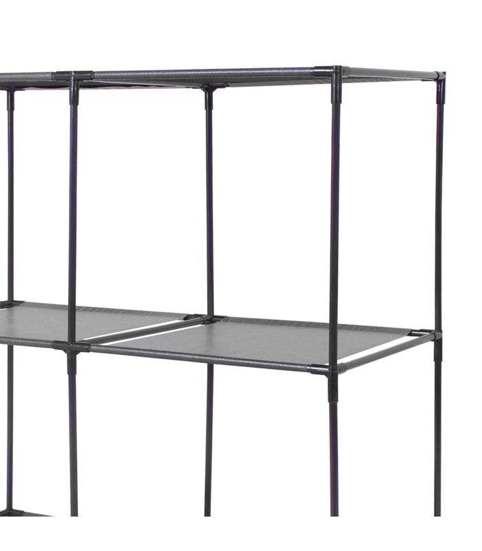 Importdistrib - Etagere En Metal 4 Casiers Noir 68,5x34,5xh70cm IMPORTDISTRIB - Image 1