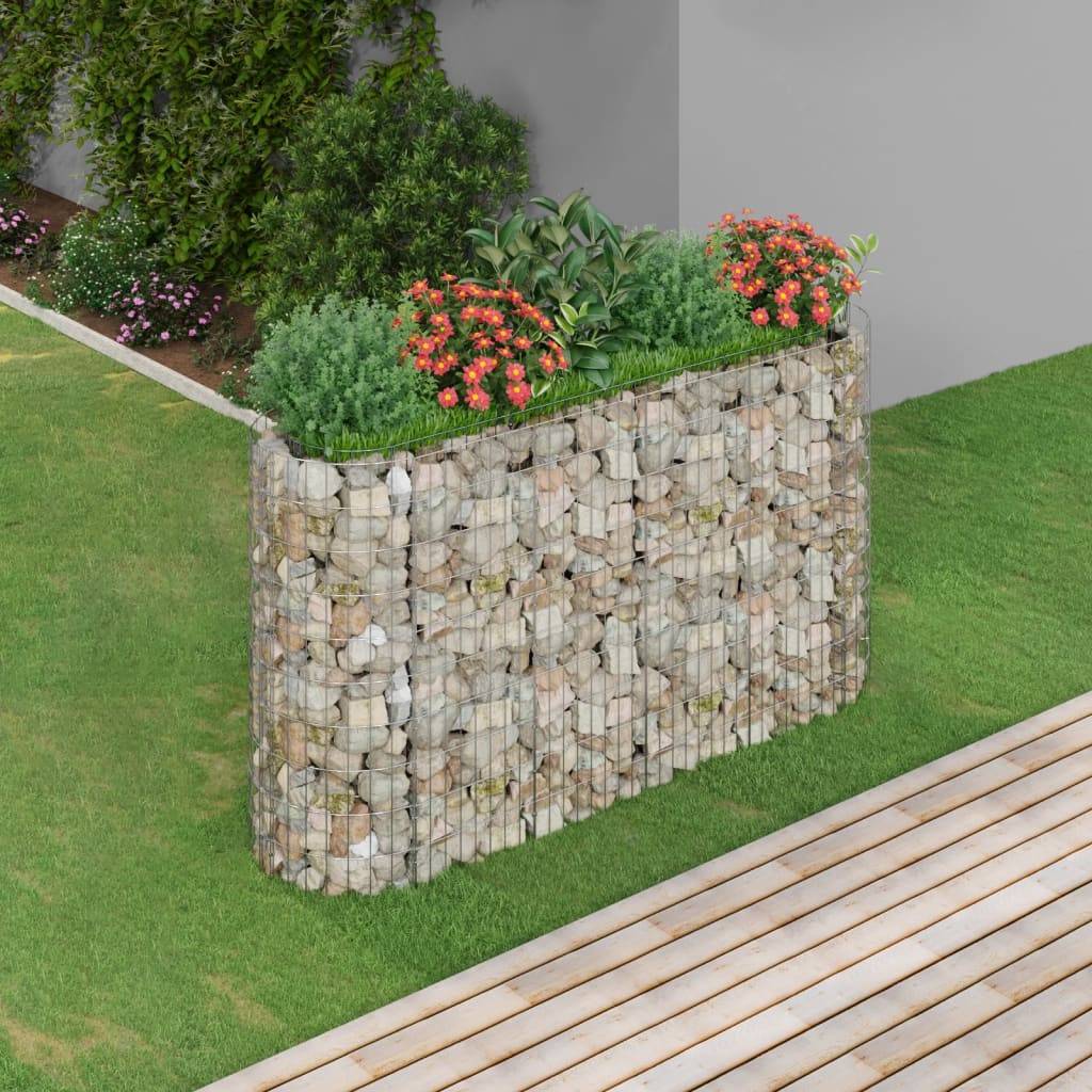 Vidaxl - Lit surélevé à gabion Fer galvanisé 190x50x100 cm vidaXL 152033 - Image 1