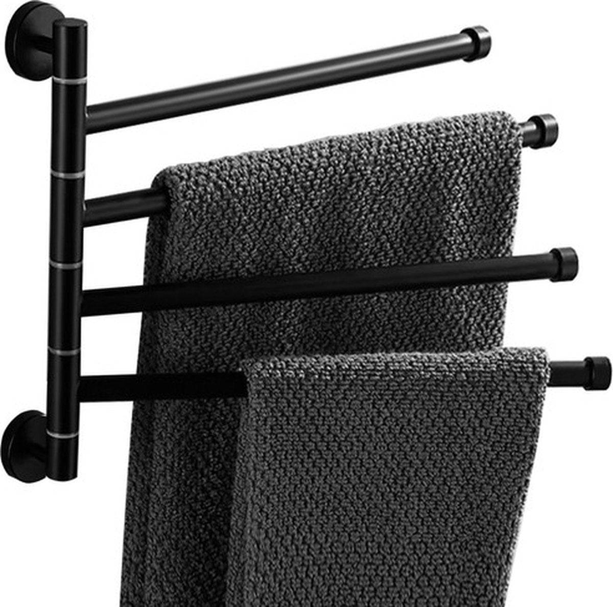 Importdistrib - Porte-serviettes mral de salle de bain - noir 43 x 35 cm IMPORTDISTRIB - Image 1