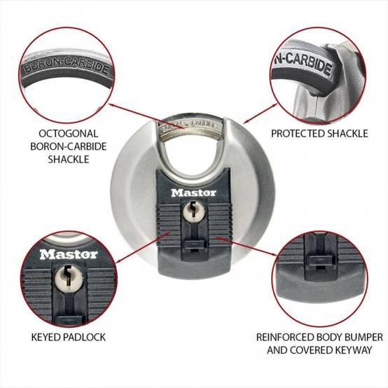 Master Lock - Cadenas à clé MASTER LOCK acier, l.70 mm - Image 3