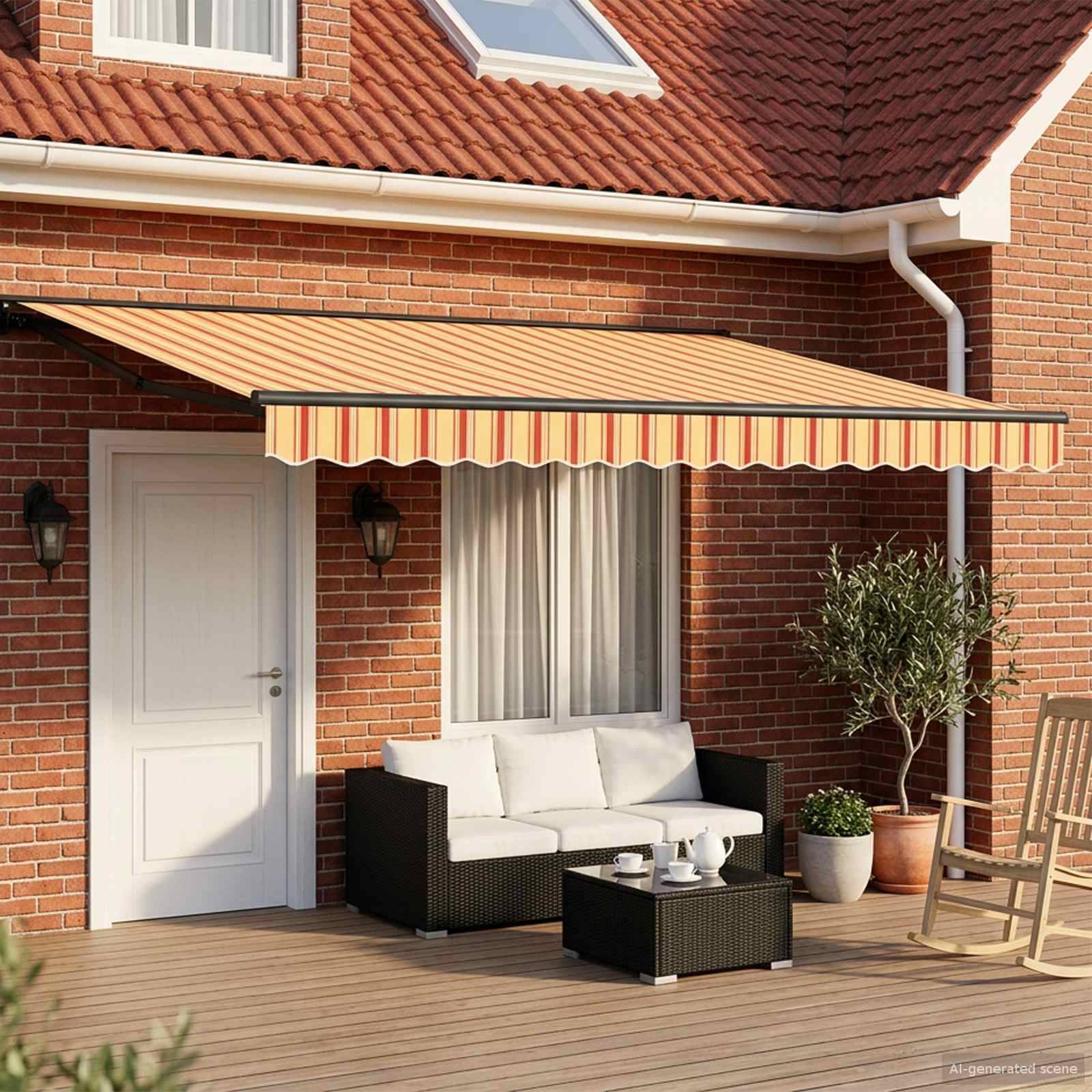 Vidaxl - Cadre de store manuel avec LEDs 4,5 × 3 m vidaXL 3420884 - Image 1