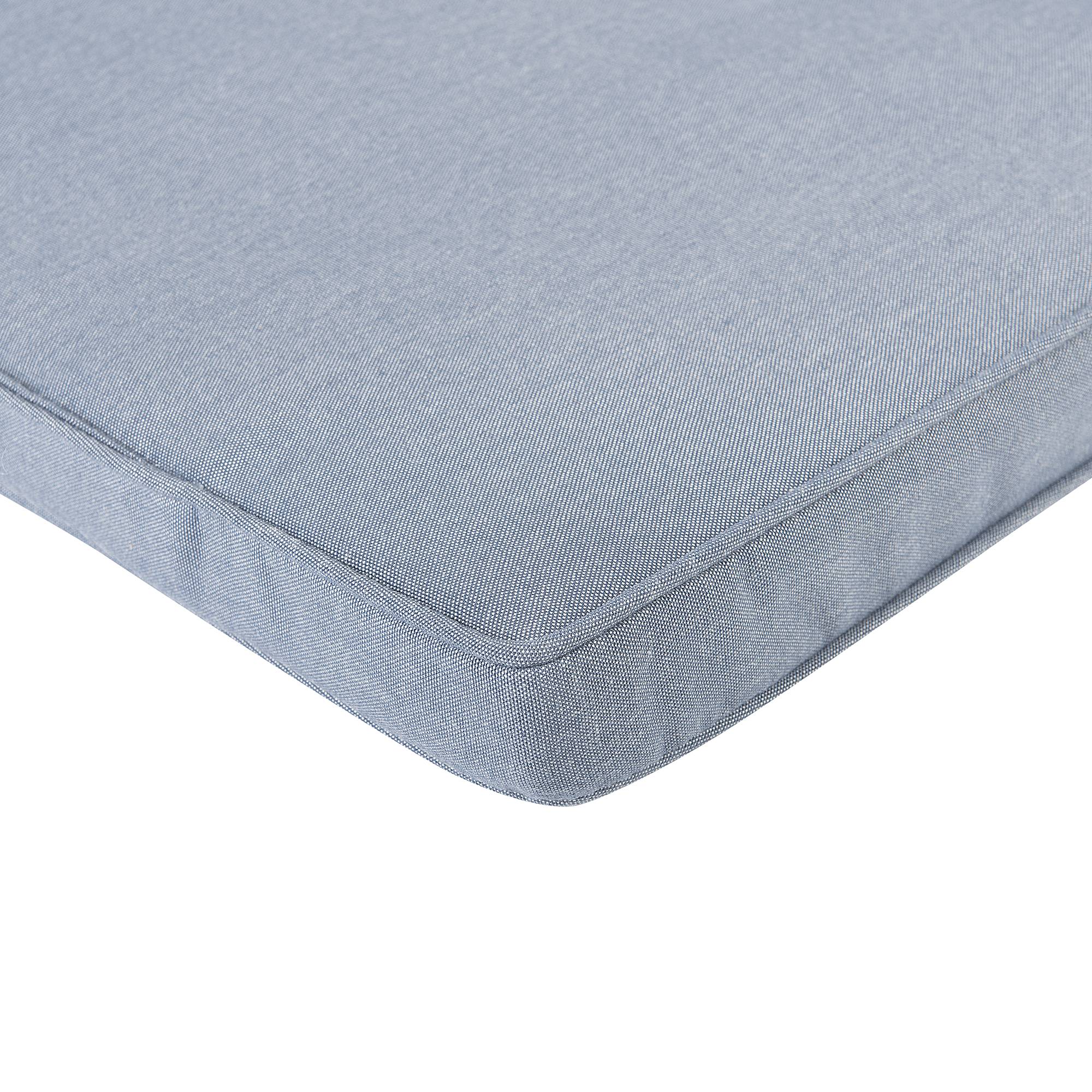 Beliani - Coussin Moelleux pour Chaise Longue Transat de Jardin 56 x 192 cm en Tissu Imperméabe anti-UV Bleu Idéal pour Bain de Soleil Beliani - Image 7