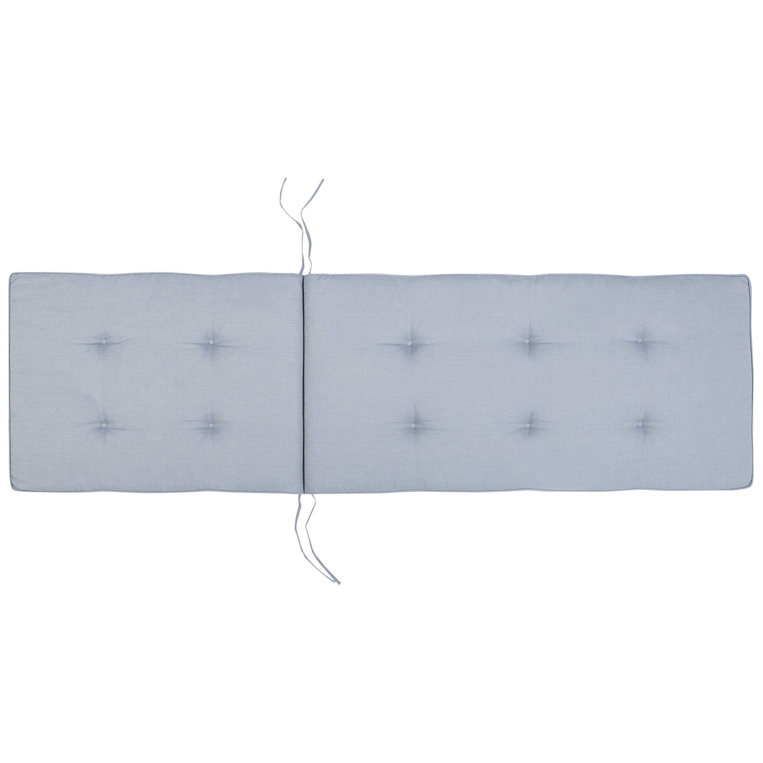 Beliani - Coussin Moelleux pour Chaise Longue Transat de Jardin 56 x 192 cm en Tissu Imperméabe anti-UV Bleu Idéal pour Bain de Soleil Beliani - Image 4