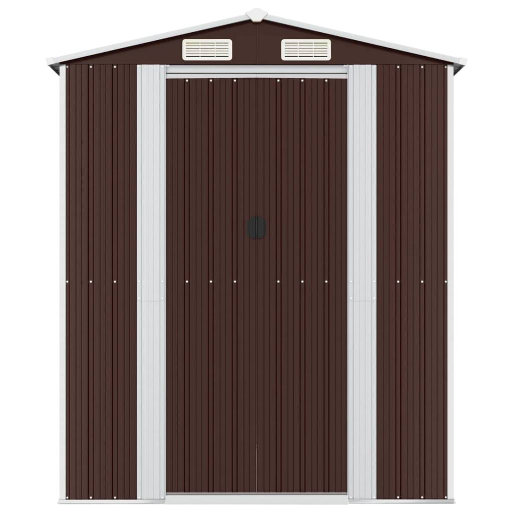 Vidaxl - Abri de jardin Marron foncé 192x689x223 cm Métal galvanisé vidaXL 3147466 - Image 8