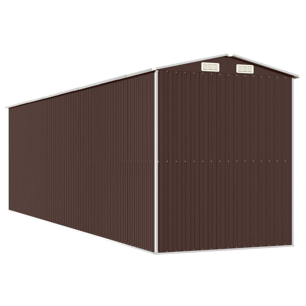 Vidaxl - Abri de jardin Marron foncé 192x689x223 cm Métal galvanisé vidaXL 3147466 - Image 7