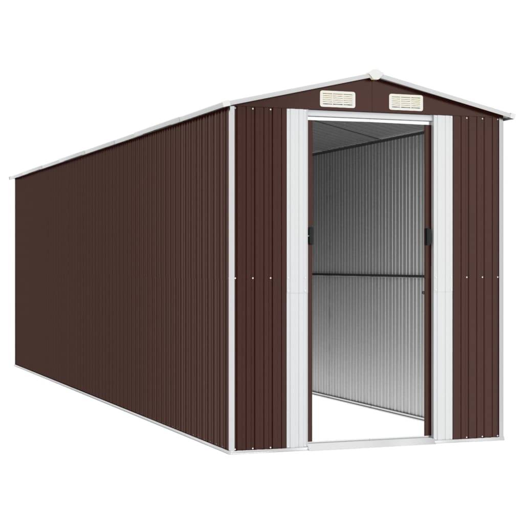 Vidaxl - Abri de jardin Marron foncé 192x689x223 cm Métal galvanisé vidaXL 3147466 - Image 5