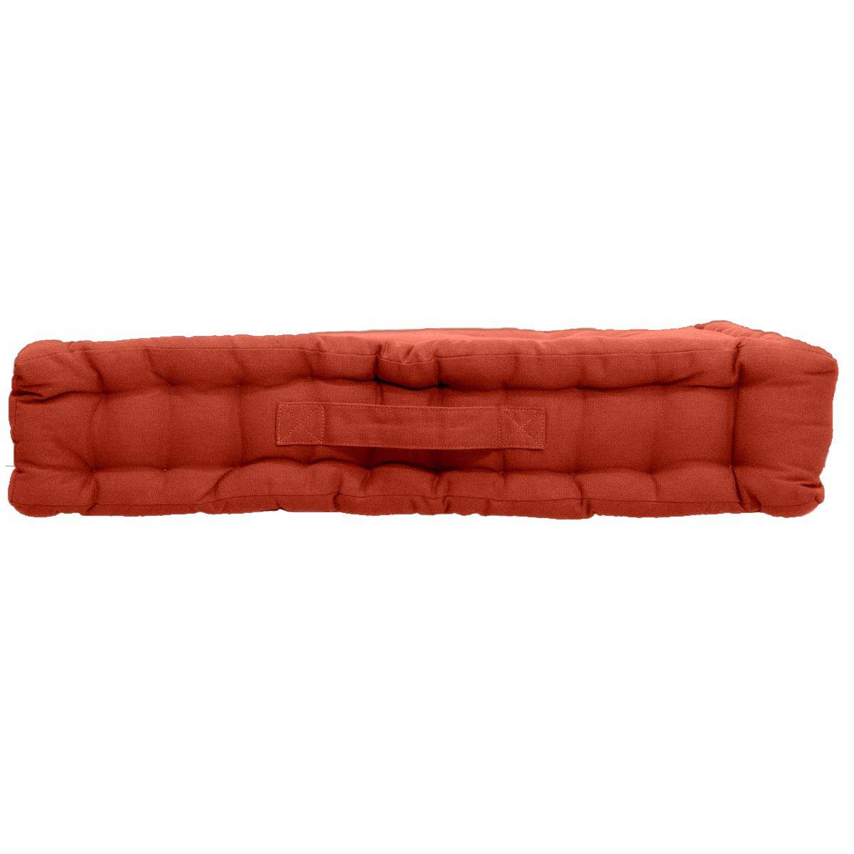 Enjoy Home - Coussin de Sol Uni "Panama" 50x50cm Terracotta - Image 2
