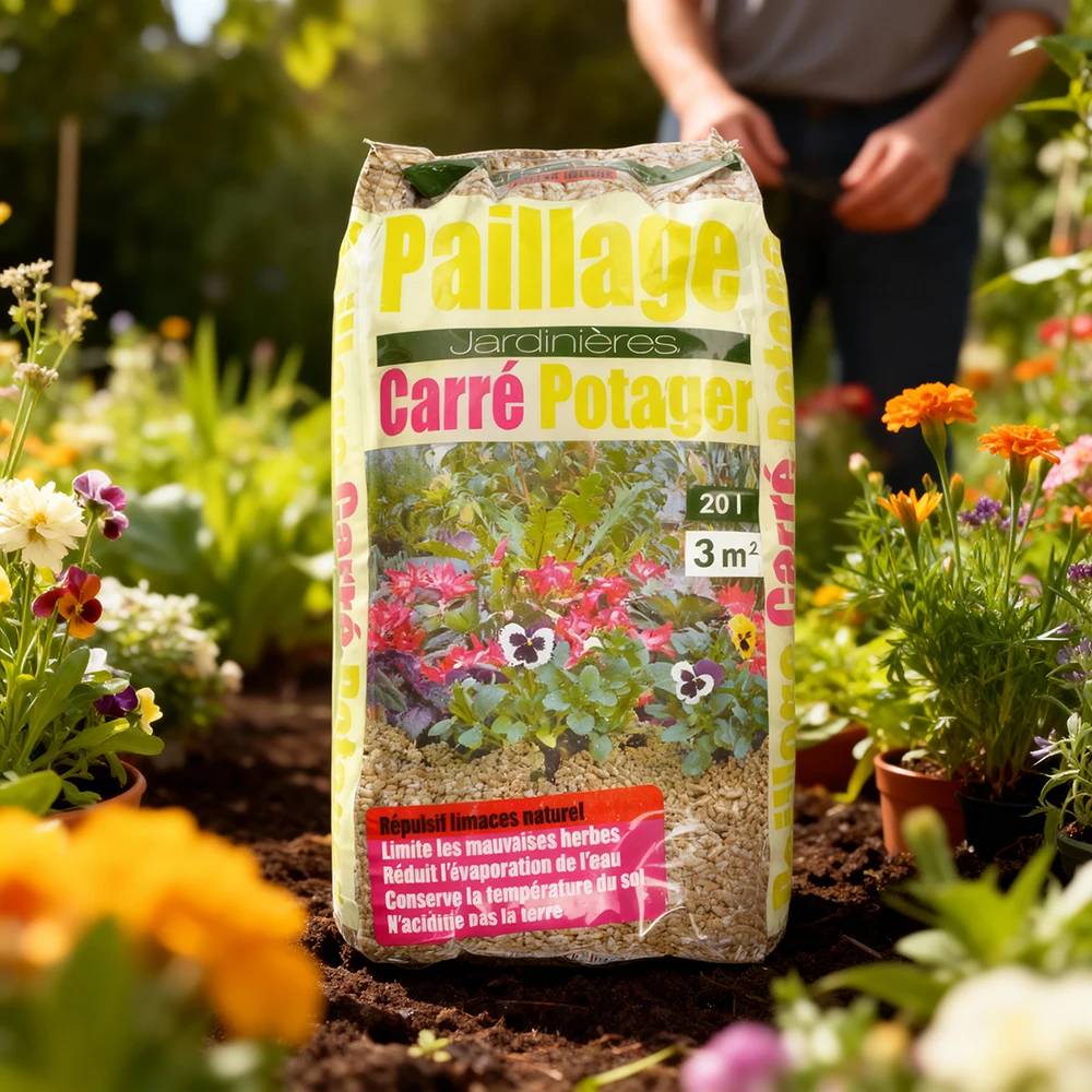 Autre - Paille Défibrée de Roseau pour Jardin - Paillage Carré Potager® (Sac de 20L) - Image 3