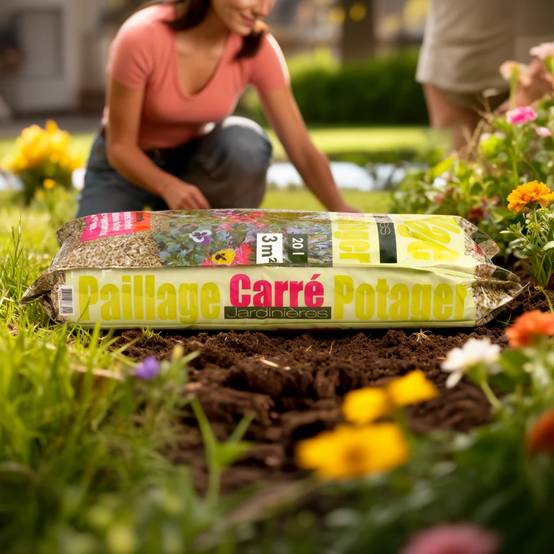 Autre - Paille Défibrée de Roseau pour Jardin - Paillage Carré Potager® (Sac de 20L) - Image 2