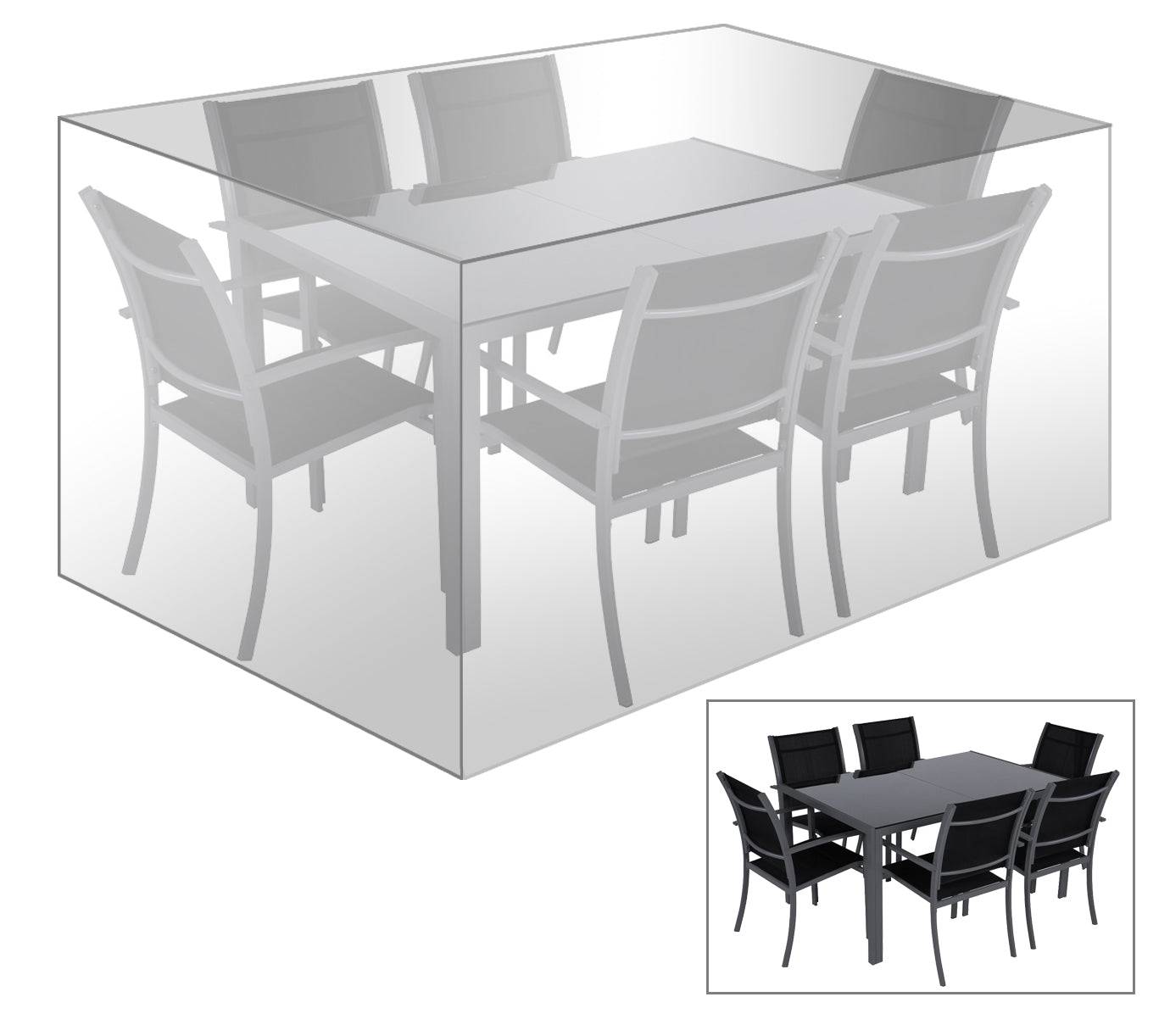 Helloshop26 - Housse de mobilier de jardin pour mobilier de jardin bâche PE transparente - Image 1
