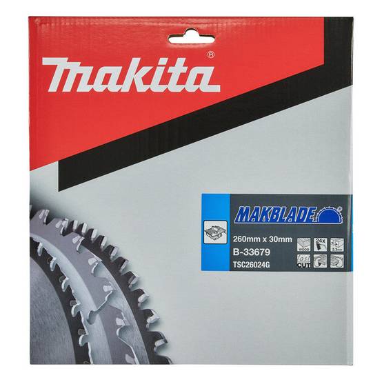 Lame carbure MAKBLADE MAKITA B-33679, pour scies sur table, 260/30/24 Bois Makita - Image 2