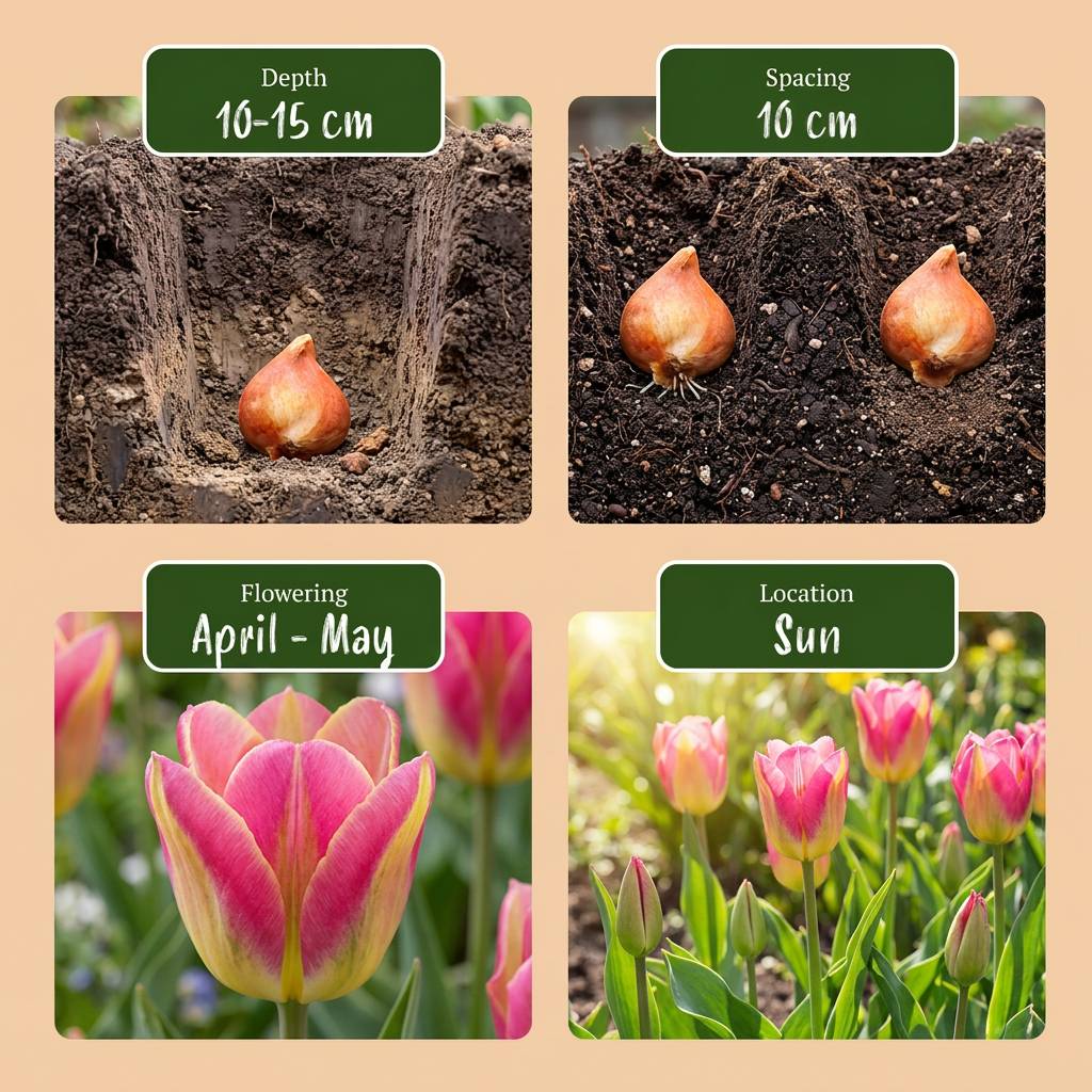 La Green Touch - Tulipe Striped Crown - 12 bulbes - calibre 11/12 - Image 4